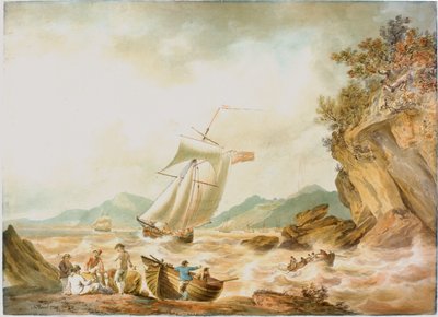 Coast Scene with Shipping by Nicholas Pocock